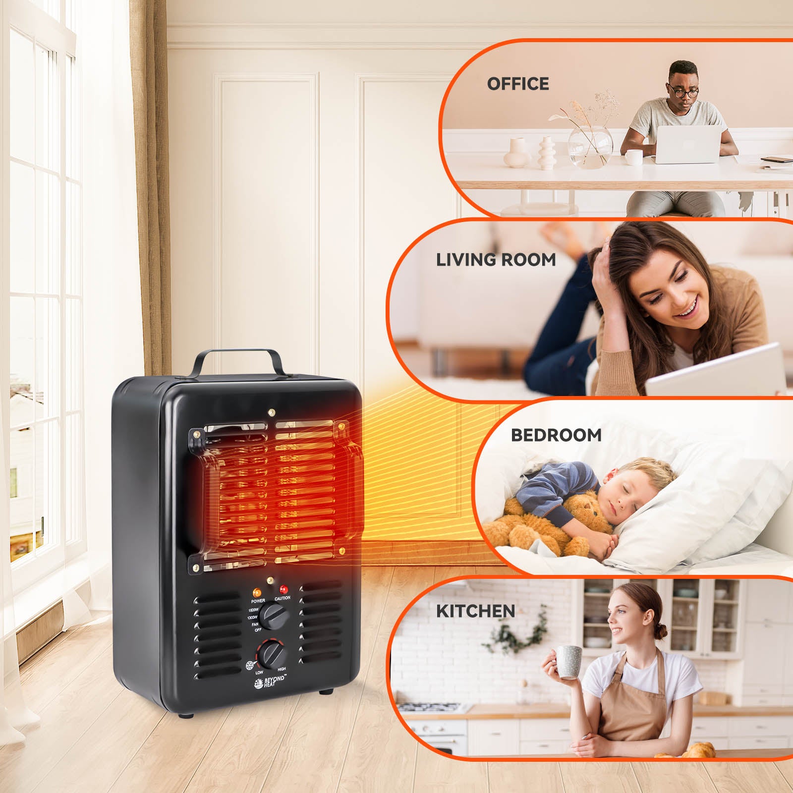 Versatile Milkhouse Space Heater with Safety Protection