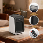 1500W Ceramic Space Heater with Remote for Blind or Disabled persons, Portable Electric Heater with Patented Tip-Over Alarm and Overheat Protection, Safe for Indoor Use Office Bedroom