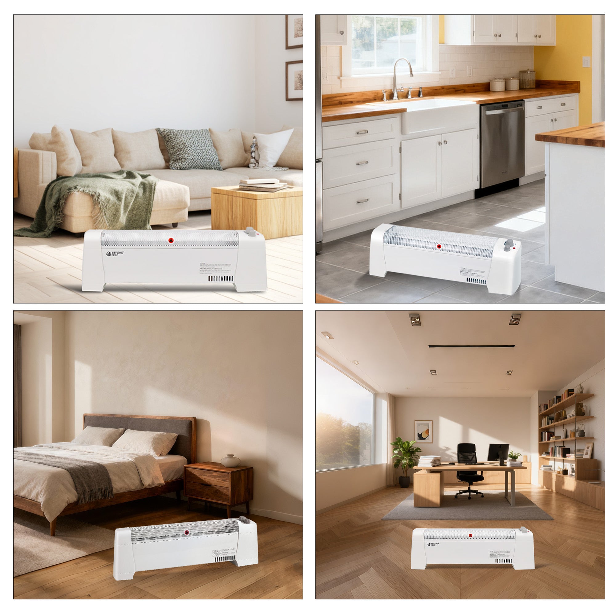 1500W Electric Baseboard Heater with Adjustable Thermostat