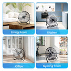 14" Flexible Industrial Floor Fans with Heavy-Duty Design