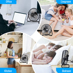 9 Inch All Metal Cradle Floor Fans with Adjustable Tilt
