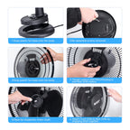 Black Grille 12" Oscillating Table Fan with Adjustable Speed Setting