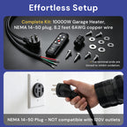 10000W WiFi & Remote Control Heavy-duty Heater with Power Cord