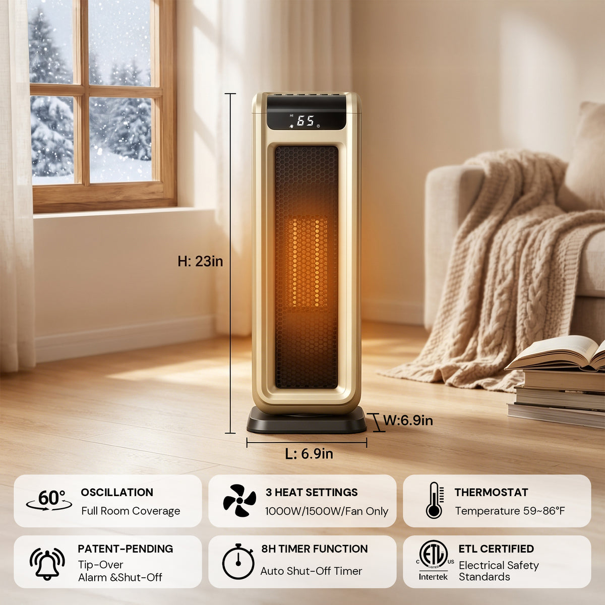 Voice Pilot™ Space Heater with Voice Control & Safety Designs