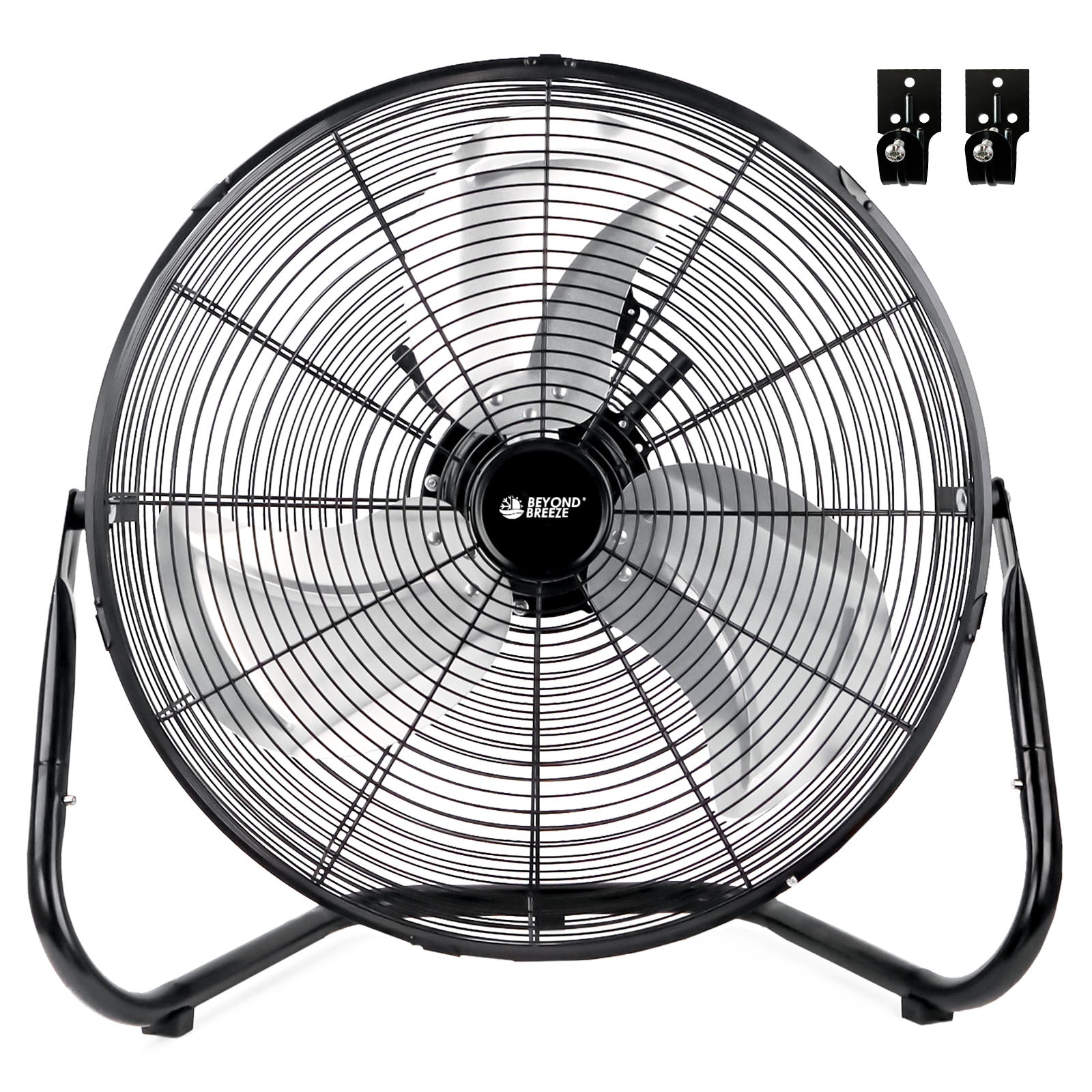 Versatile 20 Inch Heavy Duty Metal Cradle Floor Fans with 360° Tilt