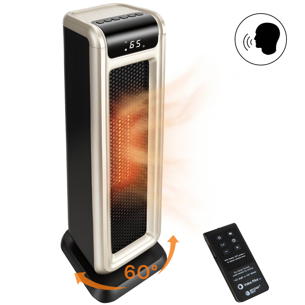 Voice Pilot™ 23" Smart Thermostat Oscillating Space Heater with Offline Voice Control